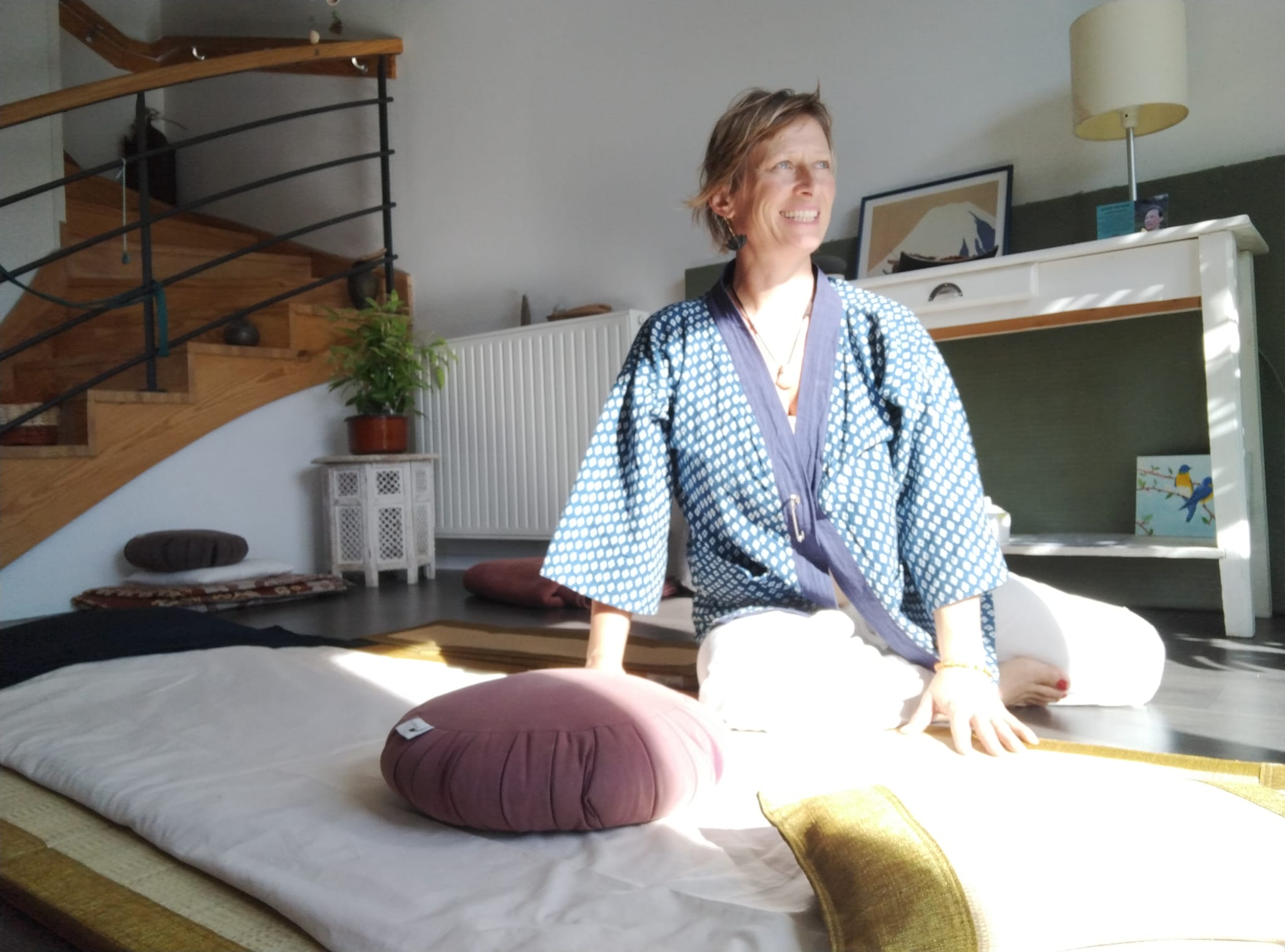 Séverine Moroy dans son espace de pratique.